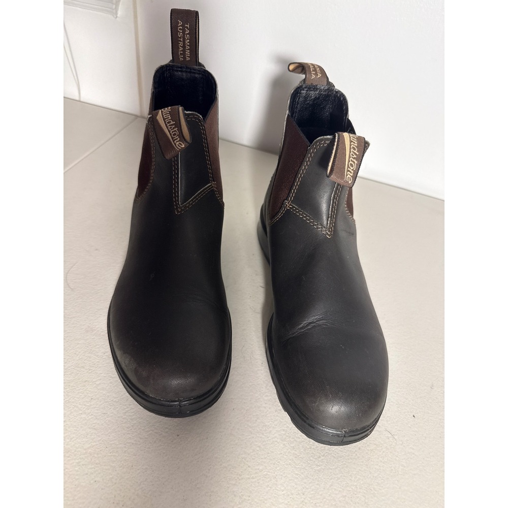 Blundstone 500 Series Chelsea Boots Stout Brown Leather Mens 6 Womens 8 AU 6